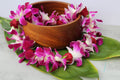 Single Orchid with Baby Rose Lei