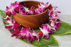 Single Orchid with Baby Rose Lei