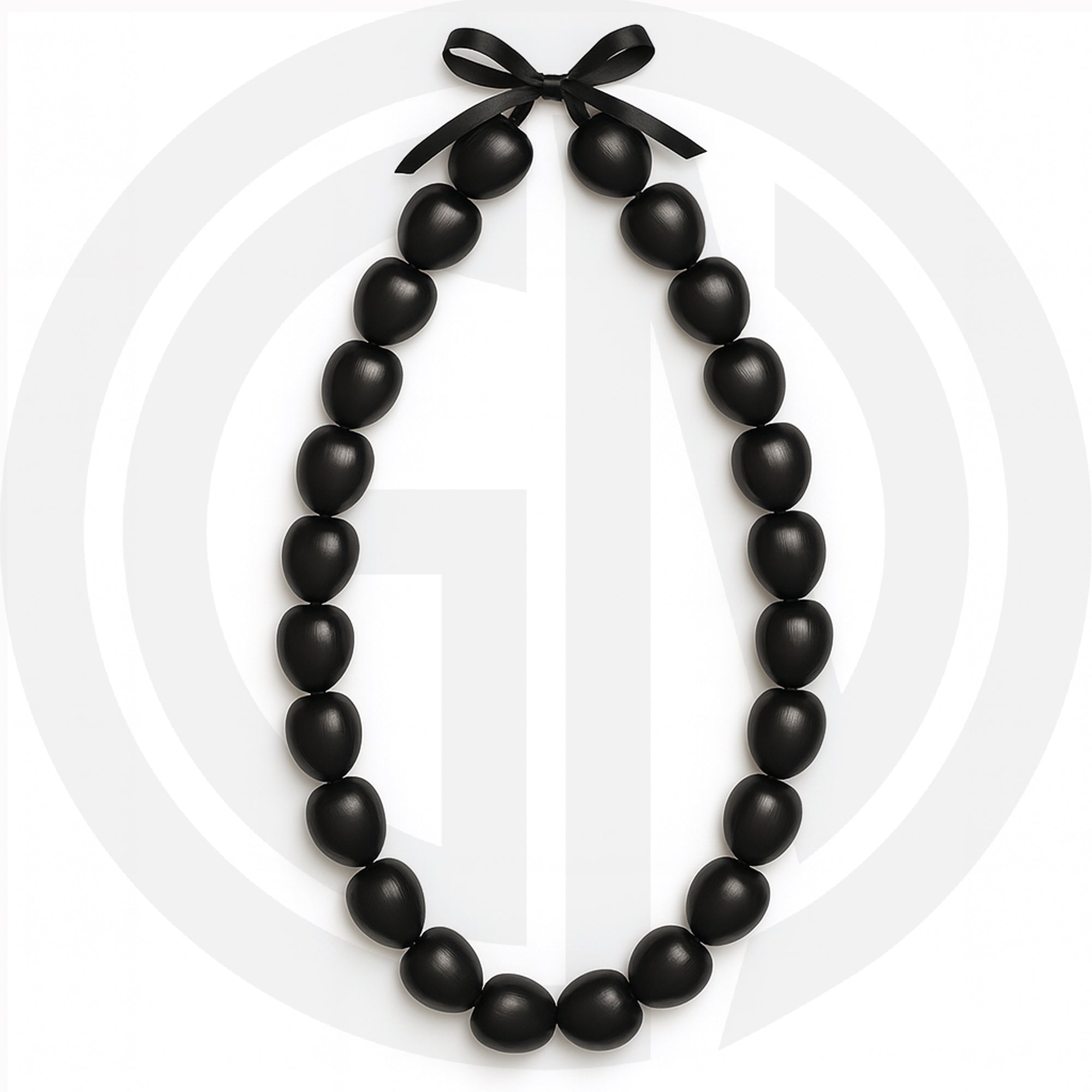 Black Plain Kukui Nut Lei