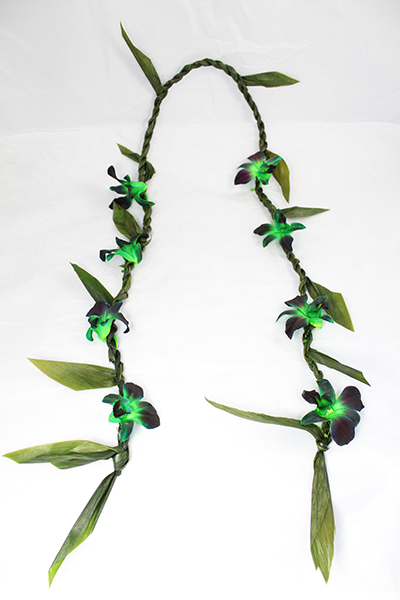 Ti Leaf with Orchid Green