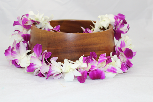 Mixed Orchid Lei White