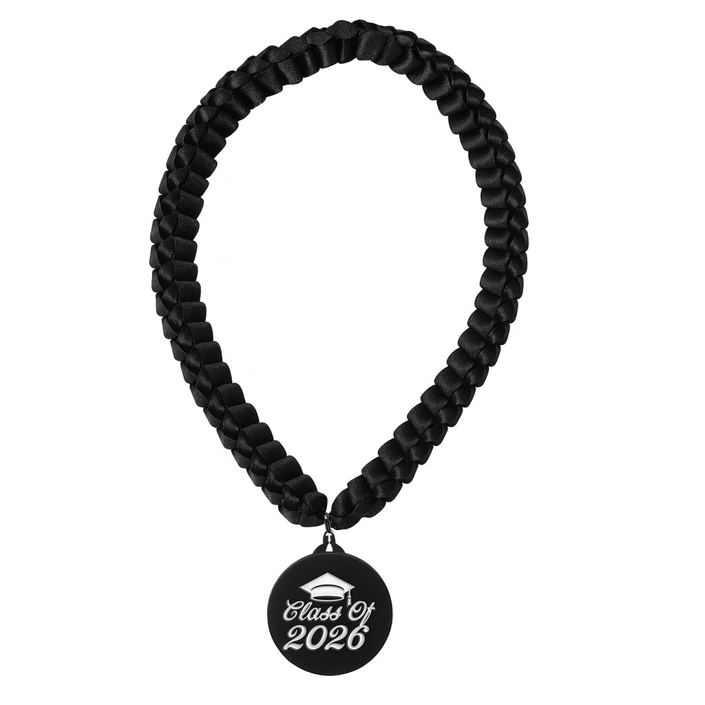 Ribbon Lei Class of 2026 Black