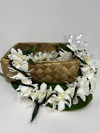 Ti leaf with White Orchid Twine (Limited Stock)