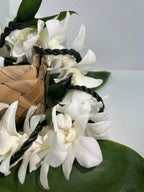 Ti leaf with White Orchid Twine (Limited Stock)